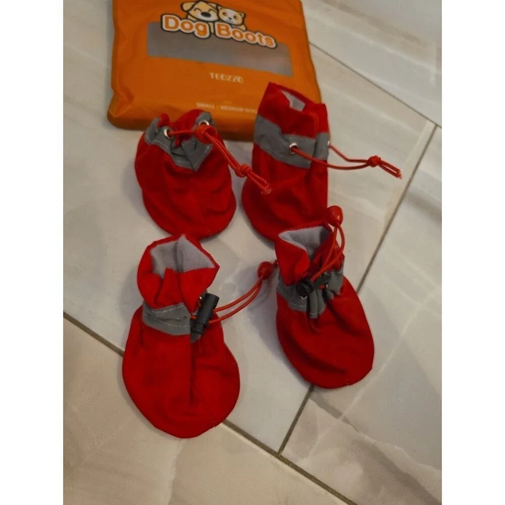 Teozzo Dog Boots For Small Medium Dogs Summer  Winter Snow Size‎ Small C1